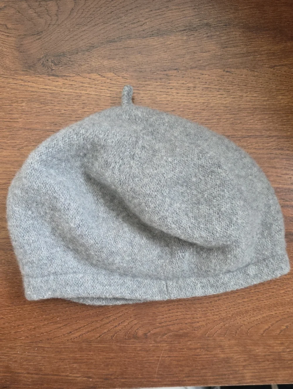 Quince Womens Gray Mongolian Cashmere Beret Winter Cozy